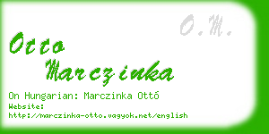 otto marczinka business card